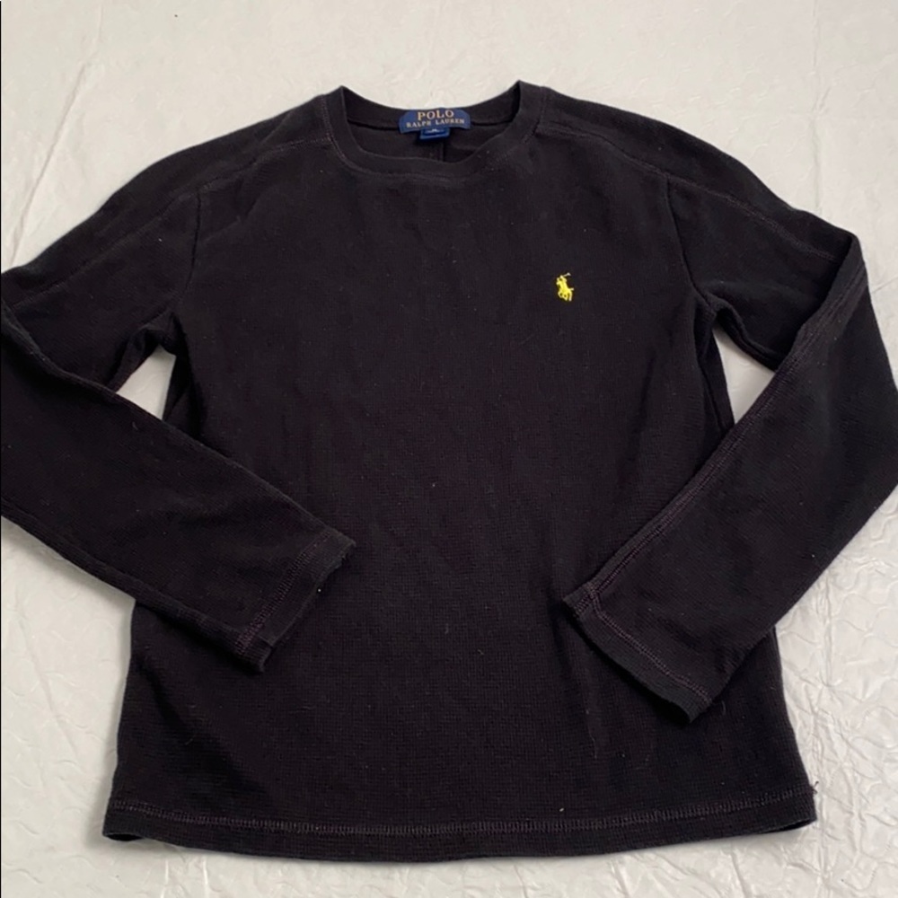 Ralph Lauren polo black thermal shirt M 10-12